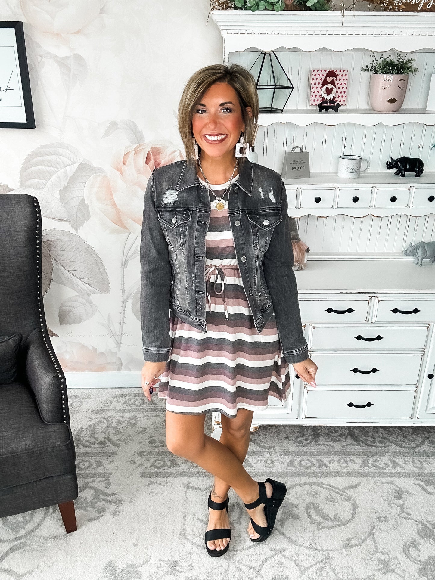 In A Flash Light Grey Jean Jacket