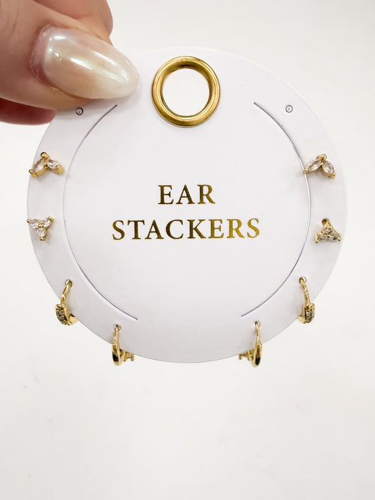 Aspen Earring 4 Pack Gold