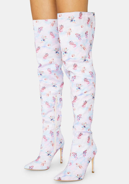 Angel Bad Attitude Knee High Boots
