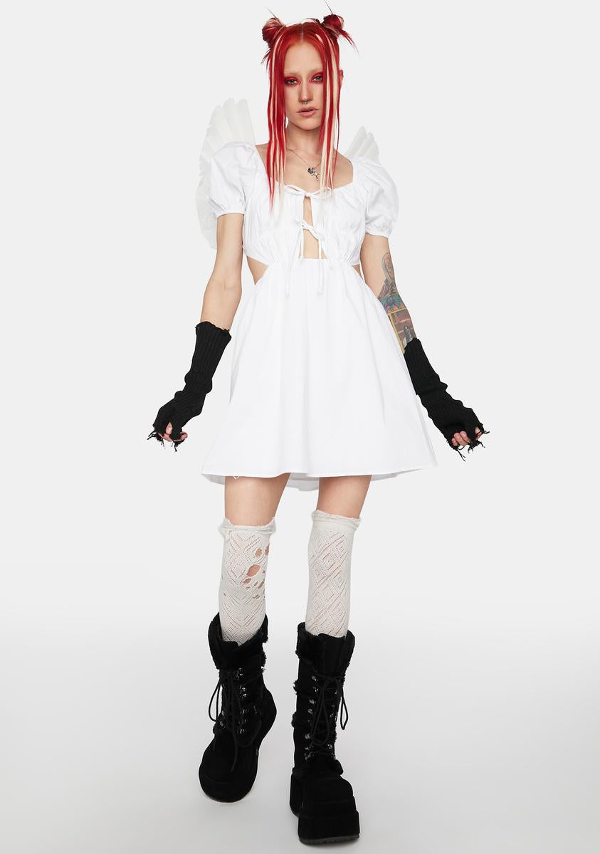 Angel Time Stops Mini Dress