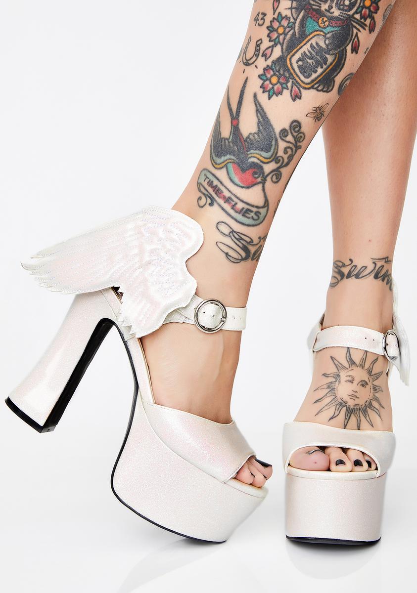 Angel On Earth Glitter Heels