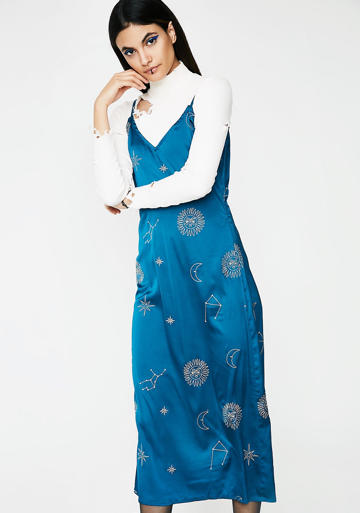 Among The Stars Slip Dress
