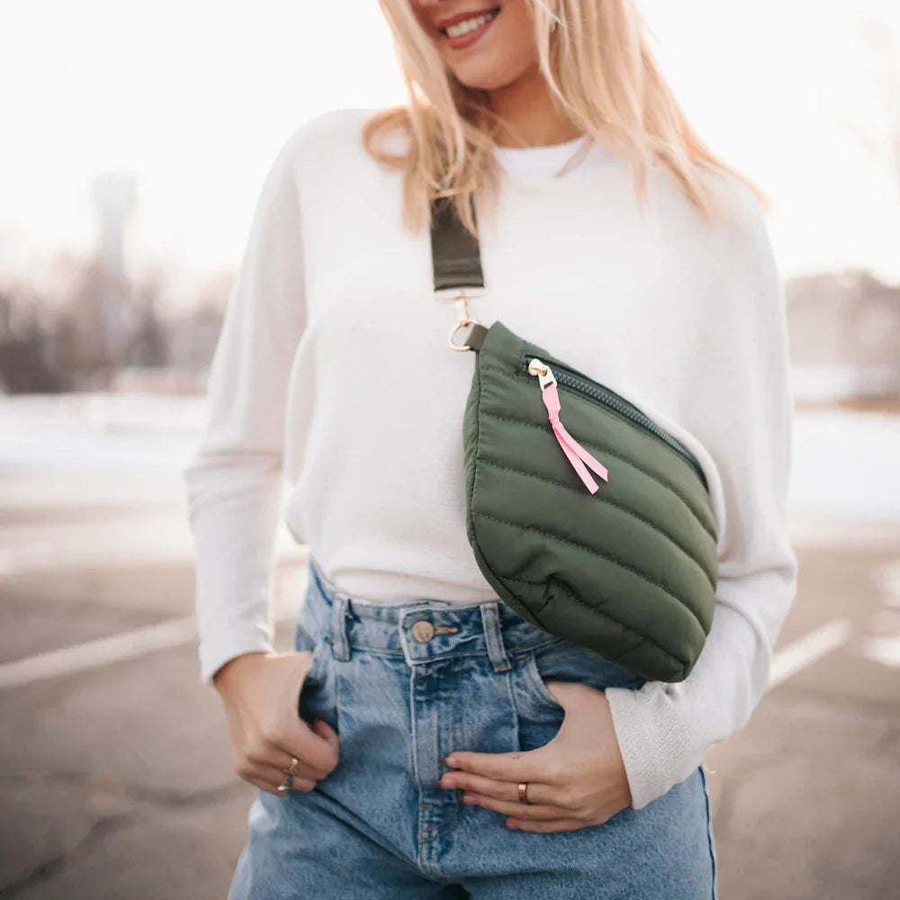 Jolie Puffer Belt Bag - Olive