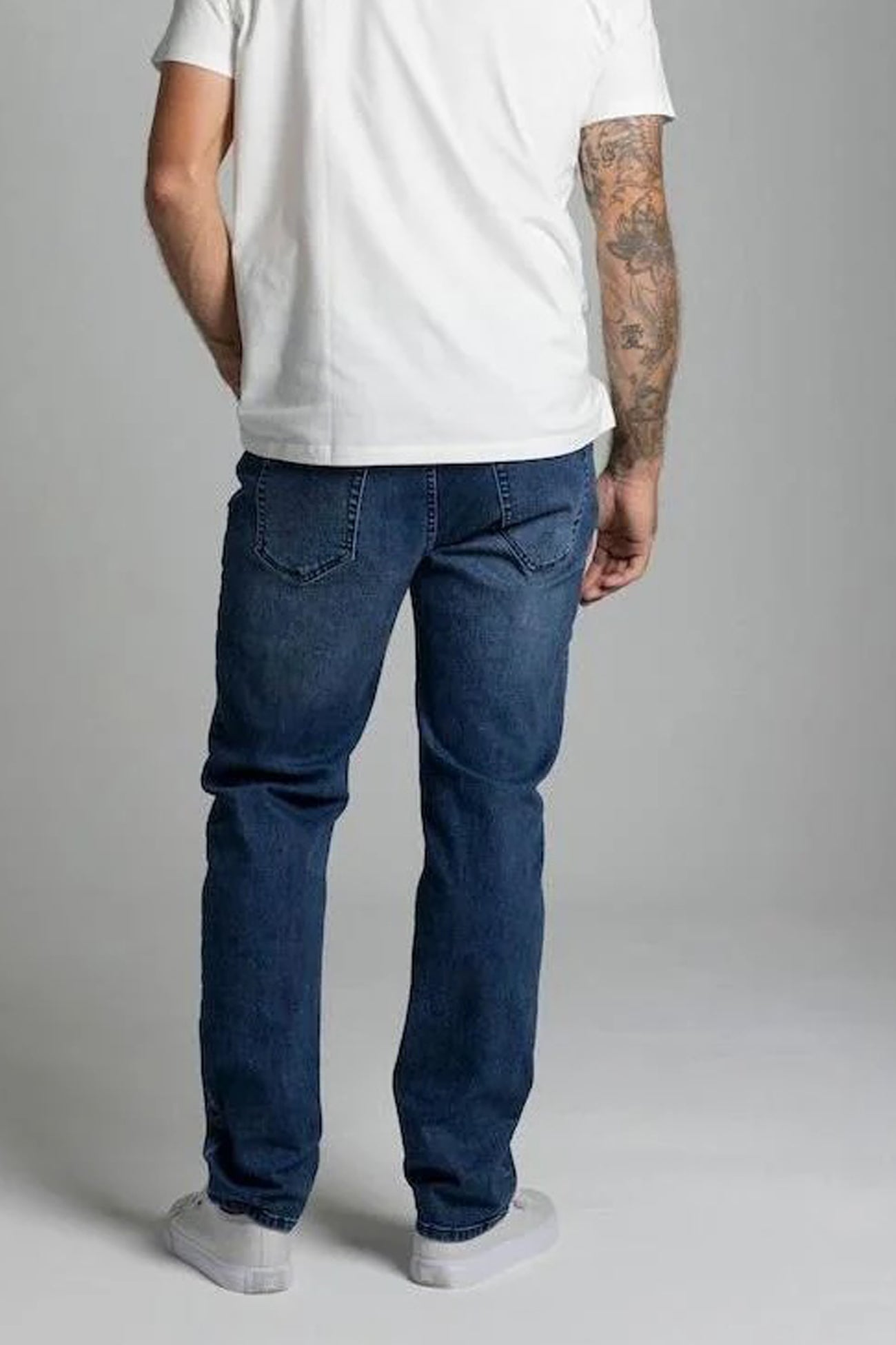 Basing Straight Denim Jean Medium Blue