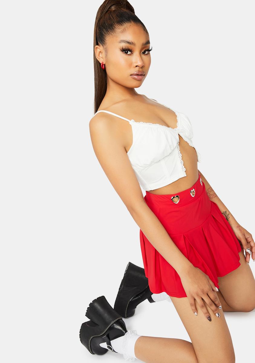 Angel Booked And Busy Lace Crop Tank