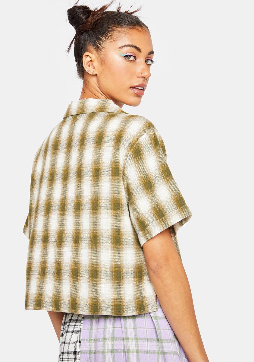 Angel Checked Crop Shirt