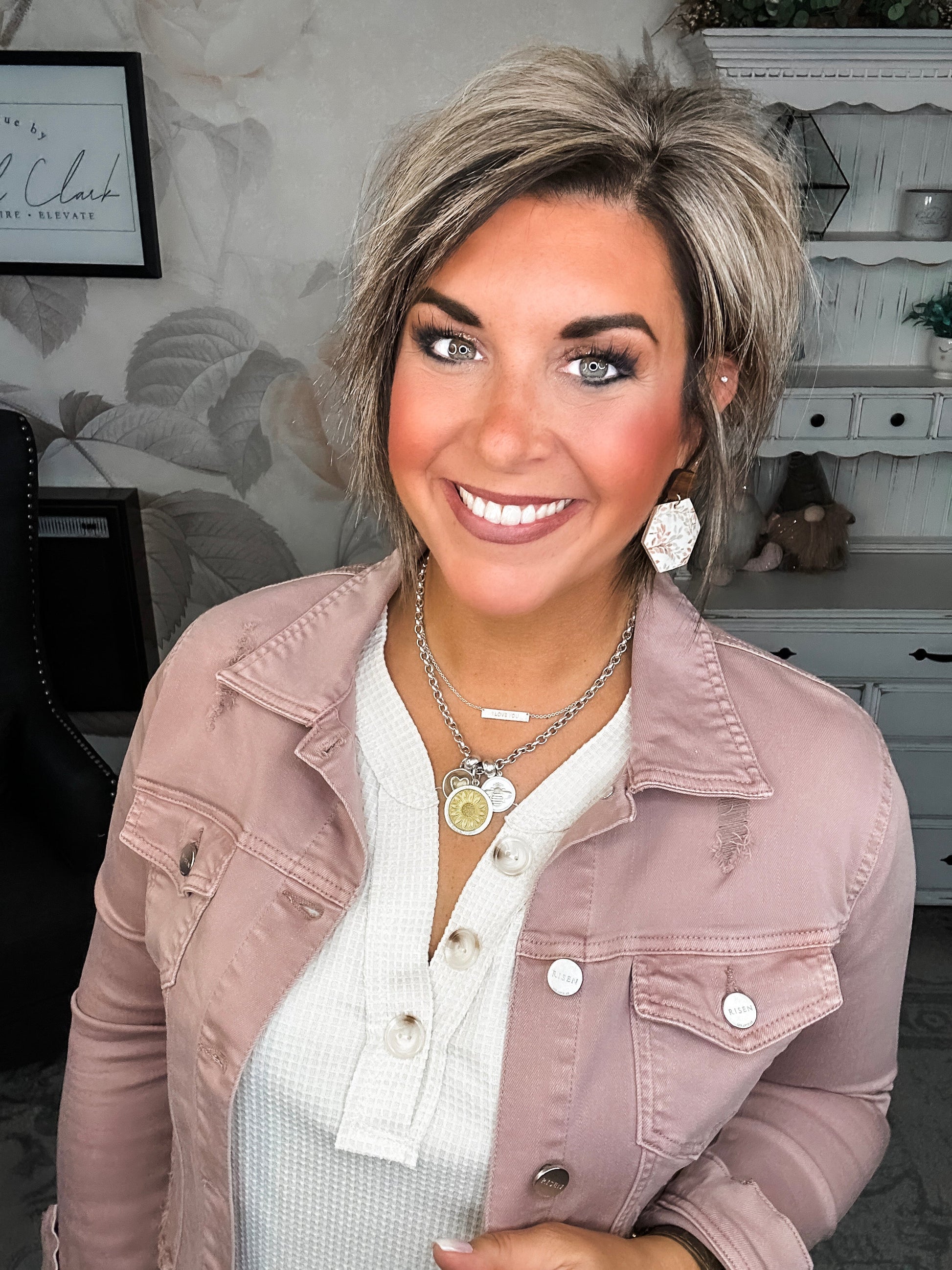 Make Me Happy Fray Hem Color Jean Jacket - Mauve