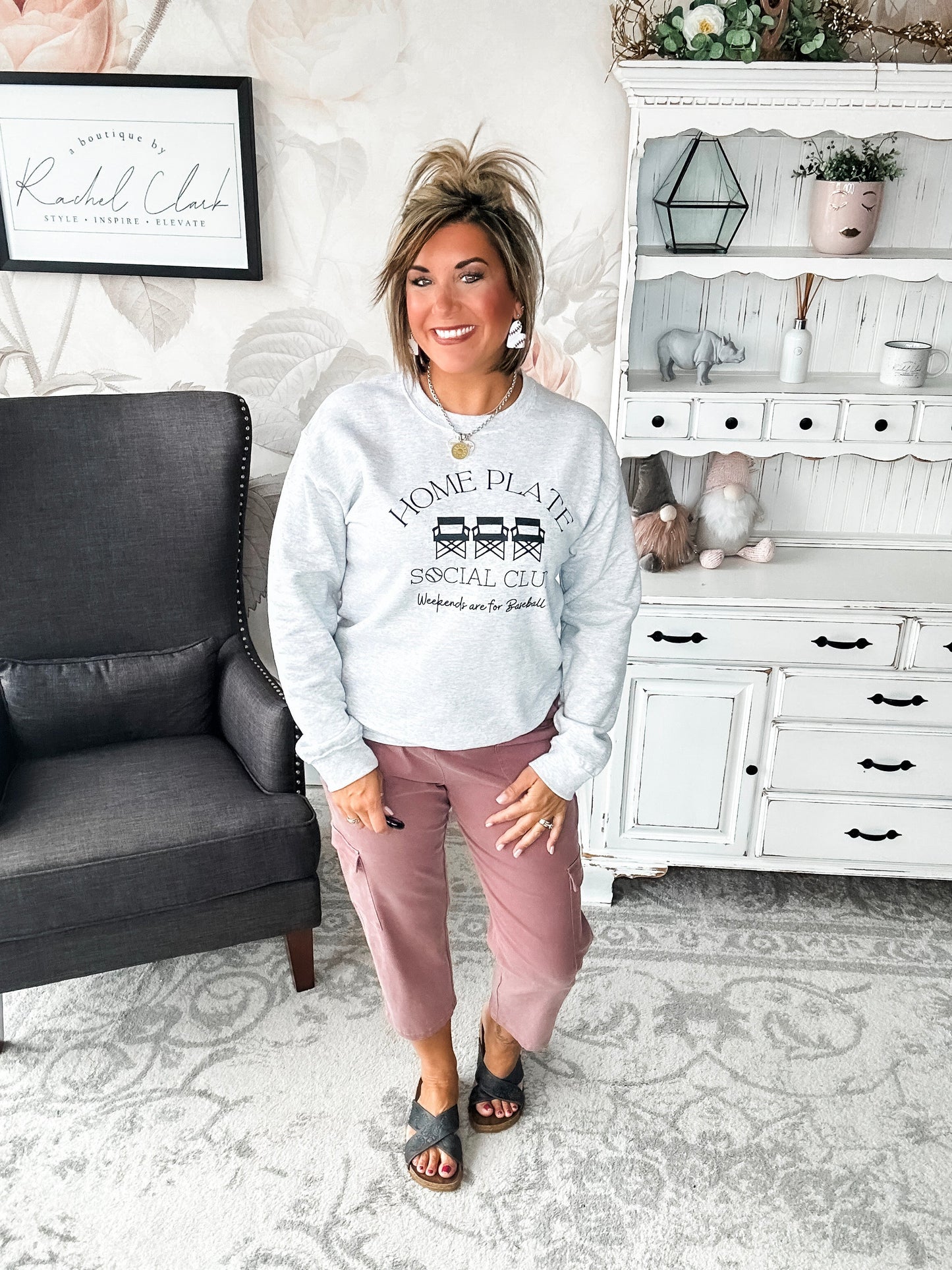 Home Plate Social Club Pullover Sweatshirt