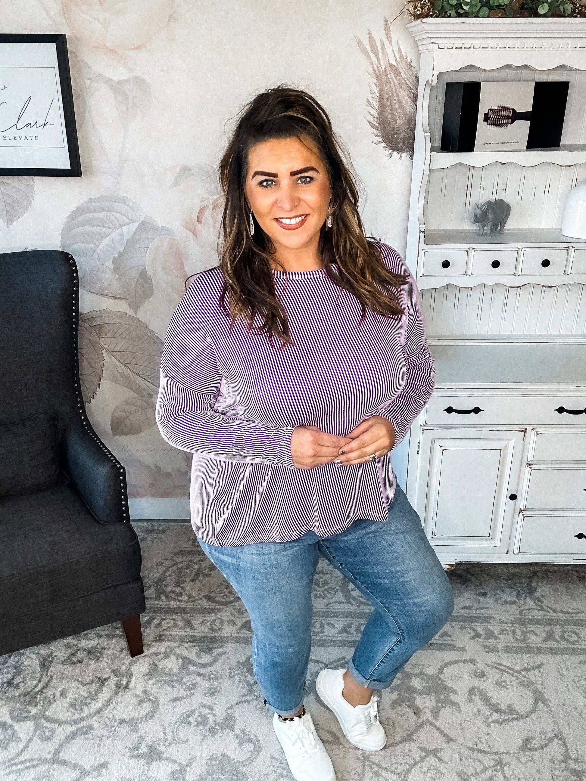 Into The Night Pullover - Violet