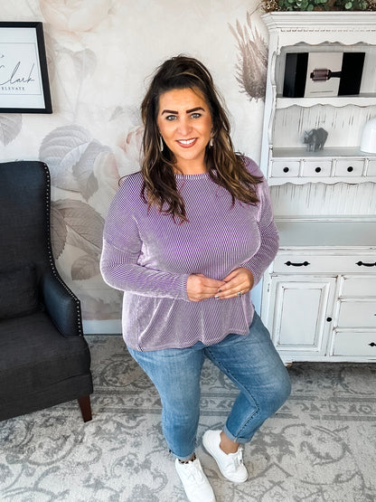 Into The Night Pullover - Violet
