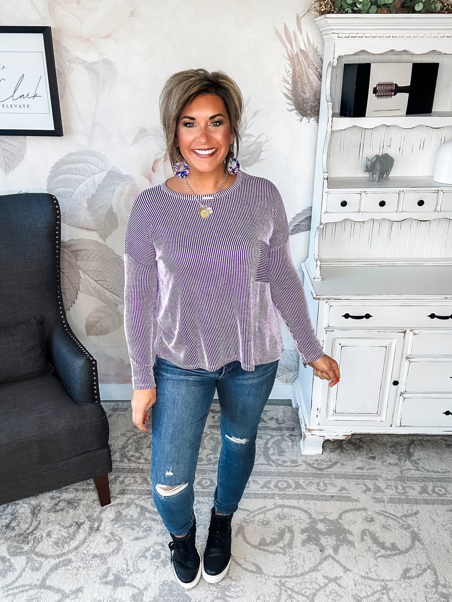 Into The Night Pullover - Violet