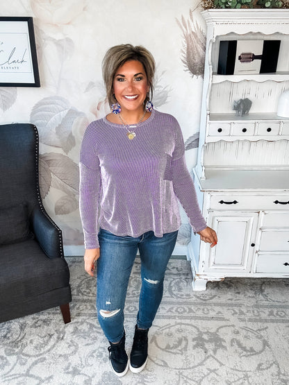 Into The Night Pullover - Violet