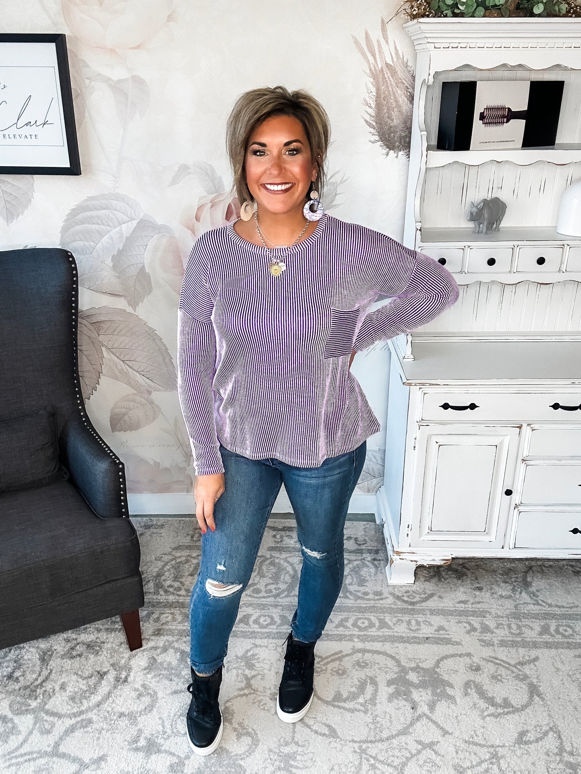 Into The Night Pullover - Violet