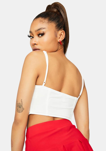 Angel Booked And Busy Lace Crop Tank