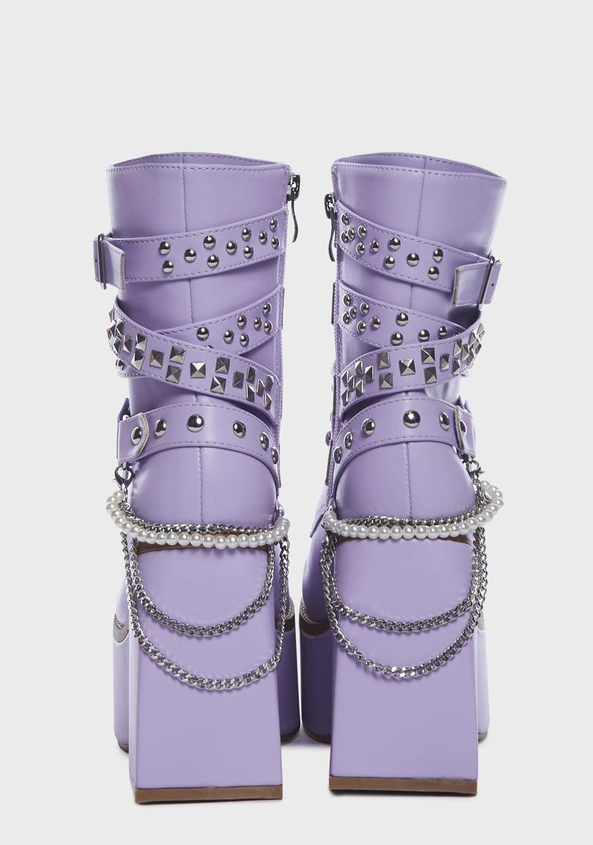 Amethyst Bling Darling Platform Boots