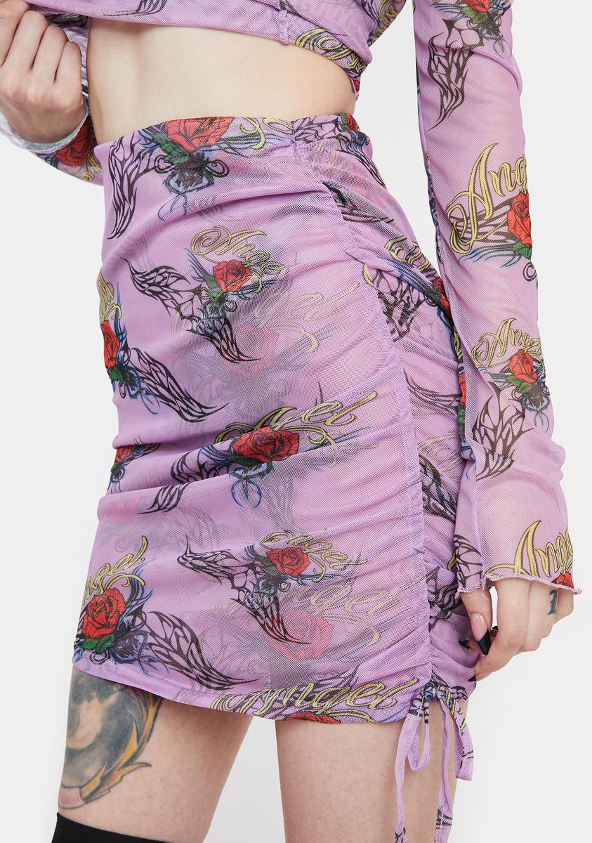 Angel Rose Ruched Mini Skirt