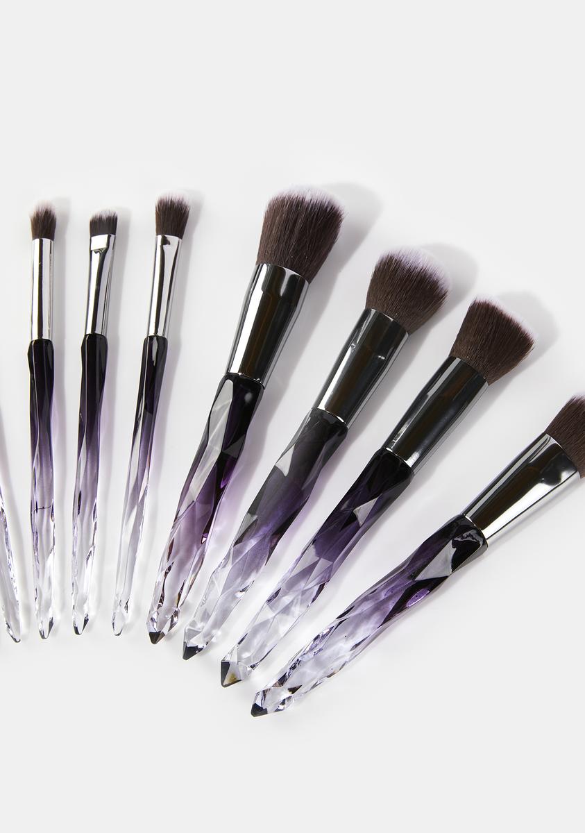 Amethyst Crystal Persuasion Makeup Brush Set