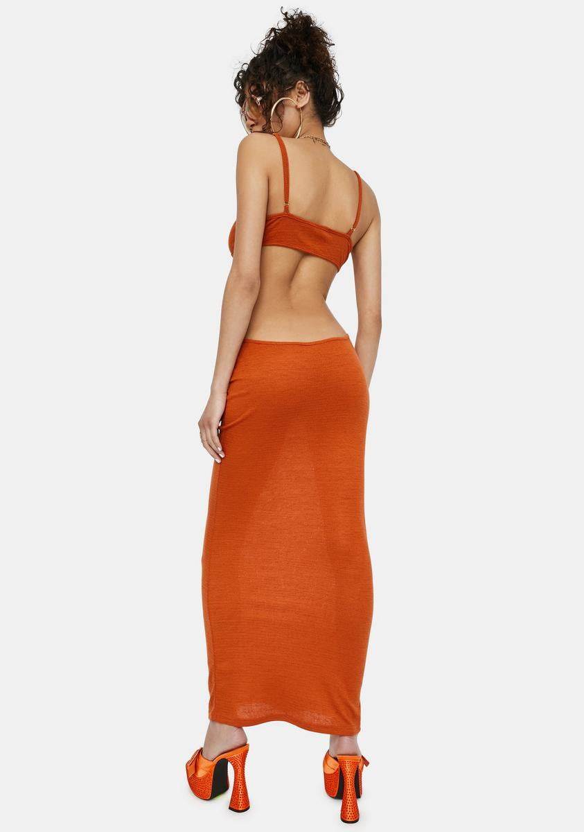 Amber Check My Style Cut Out Maxi Dress