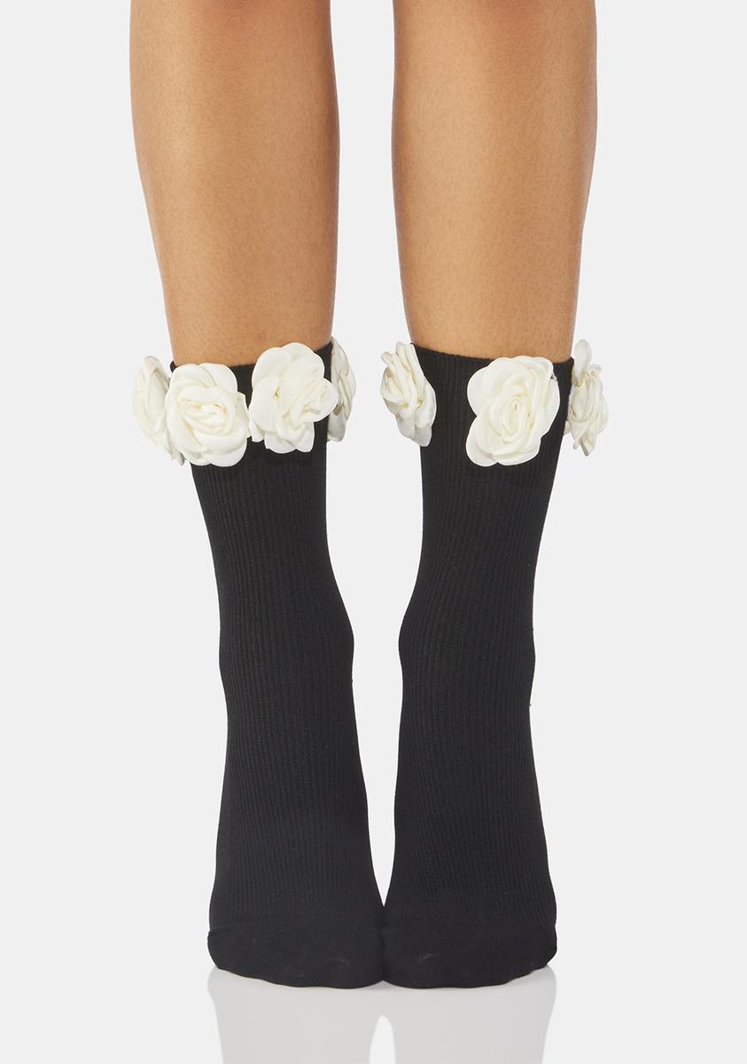 Among The Flowers Crew Socks