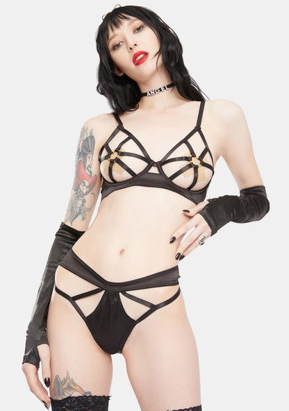 Ambra Cut-Out Halter Bra And Panty Set
