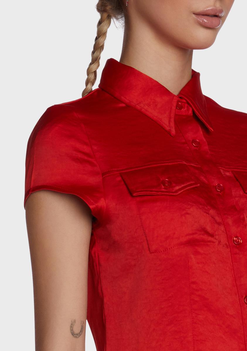 Anywhere With You Button Up Top