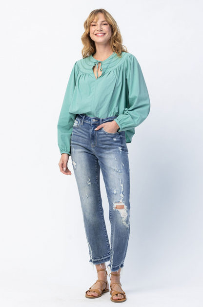 Judy Blue Release Hem Straight Jeans