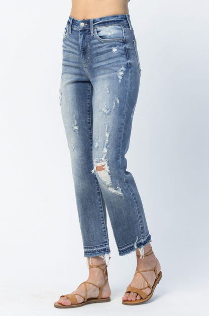 Judy Blue Release Hem Straight Jeans