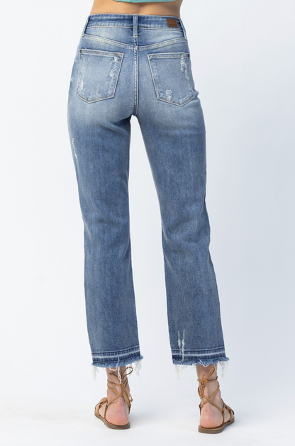 Judy Blue Release Hem Straight Jeans