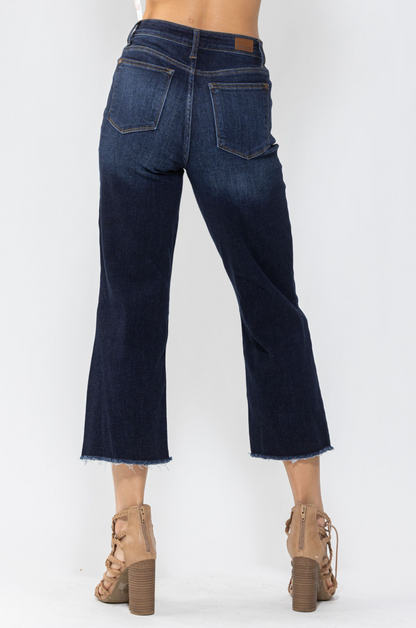 Judy Blue Cropped Wide Leg Jeans