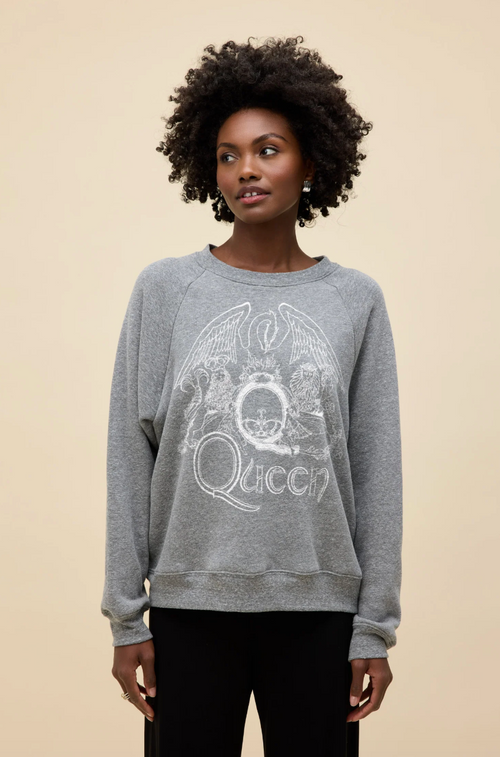 queen crest vintage raglan sweatshirt