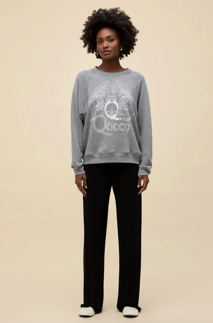 queen crest vintage raglan sweatshirt