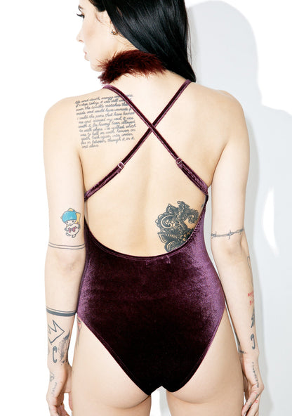 Amethyst Velvet Bodysuit