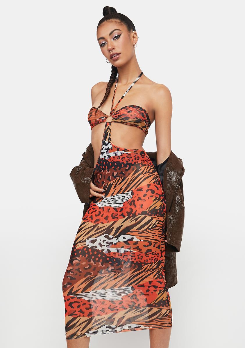 Animal In Me Midi Dress