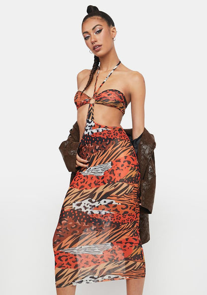 Animal In Me Midi Dress