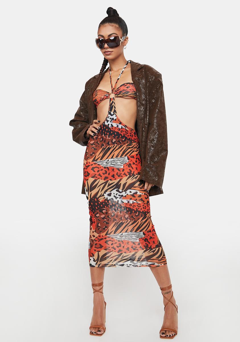 Animal In Me Midi Dress