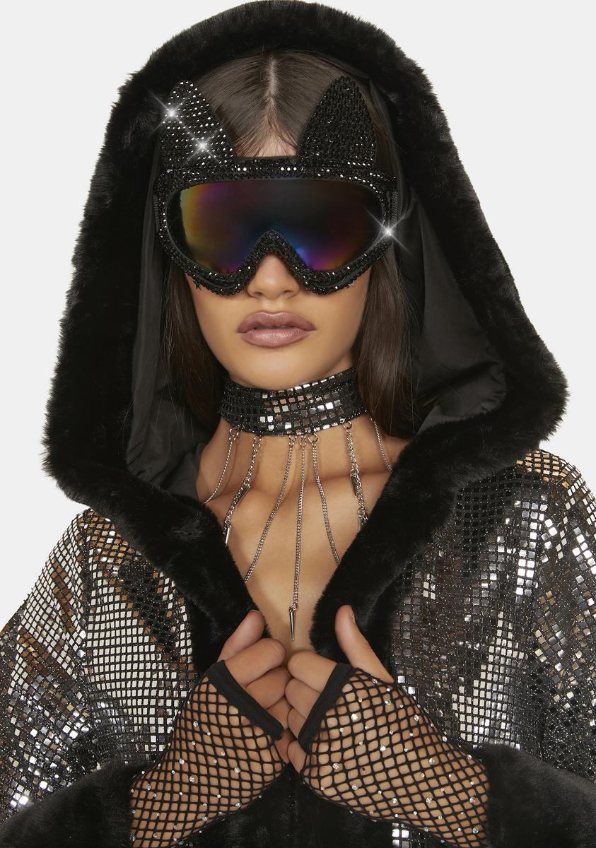 Animal Of Night Rhinestone Goggles