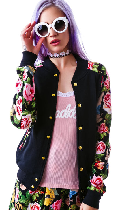 Angelic Rich Floral Athletic Jacket