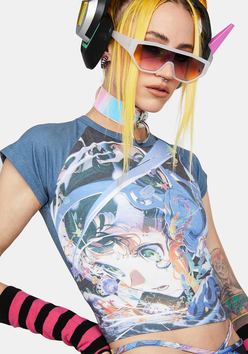 Anime Print Baby Tee