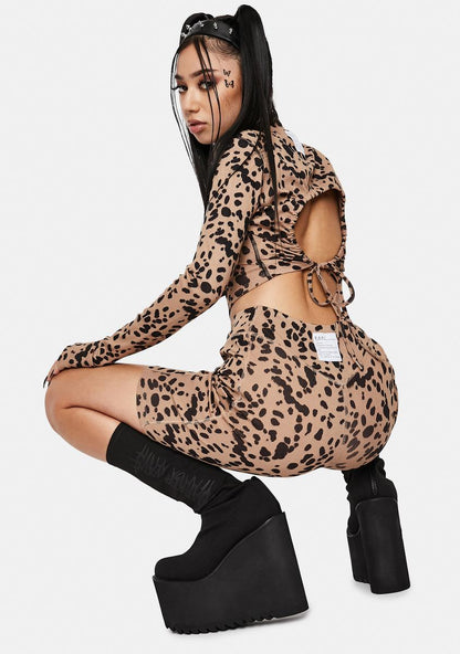 Animal Print Bike Shorts