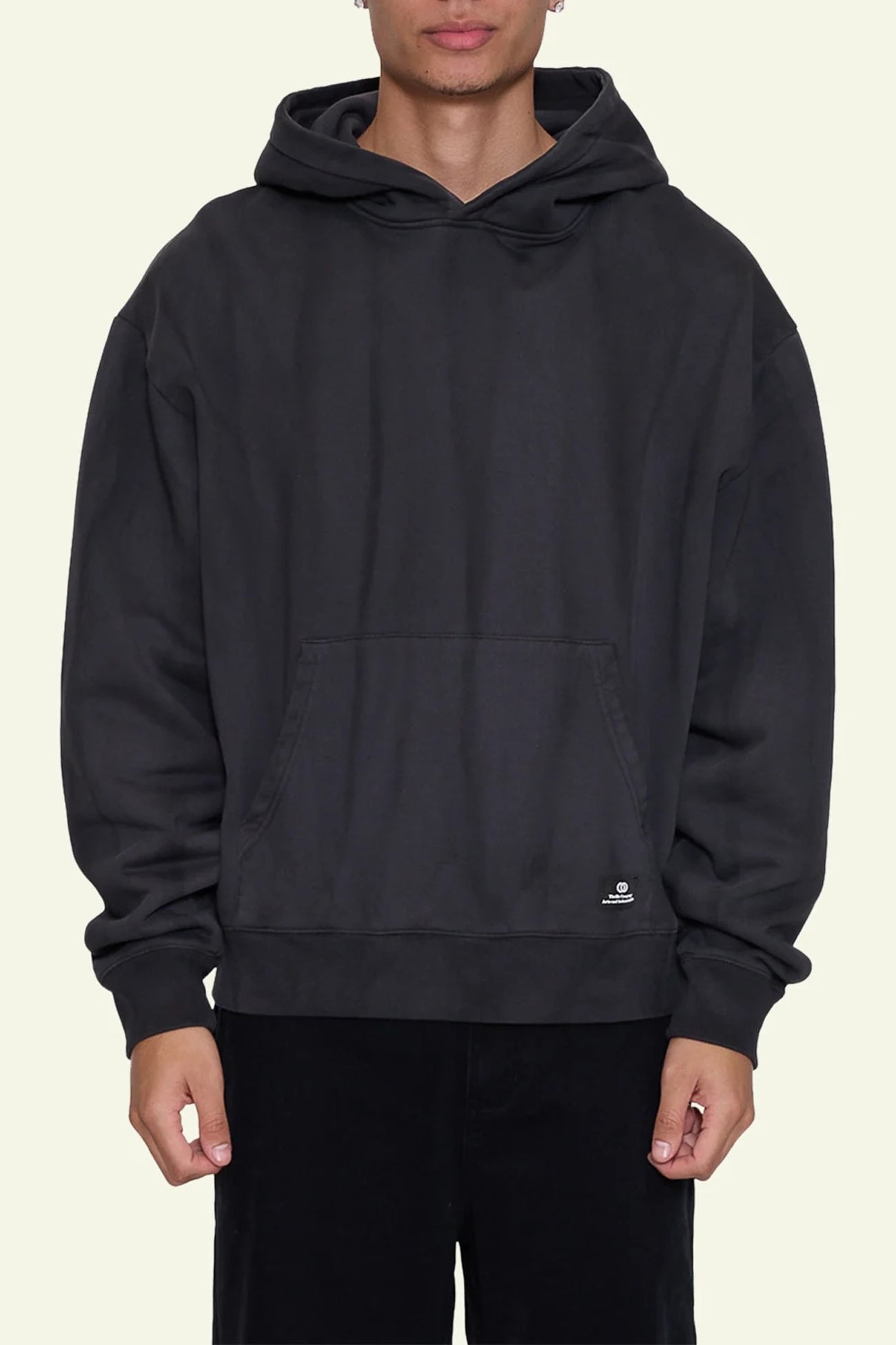 Arts & Industrial Slouch Pull On Cropped Hood Sunfade Bleach Dark Charcoal