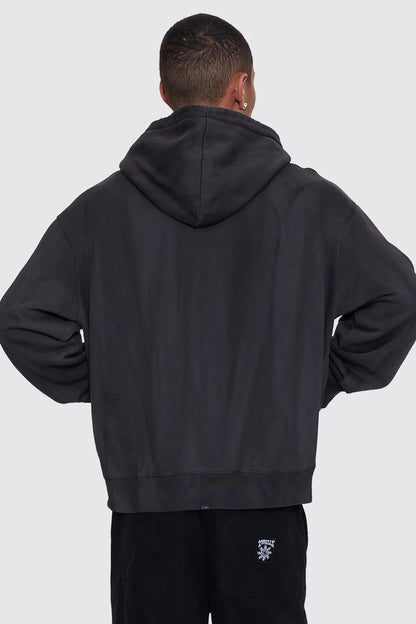 Arts & Industrial Slouch Pull On Cropped Hood Sunfade Bleach Dark Charcoal