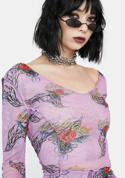 Angel Rose Long Sleeve Top
