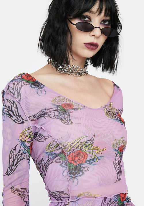 Angel Rose Long Sleeve Top