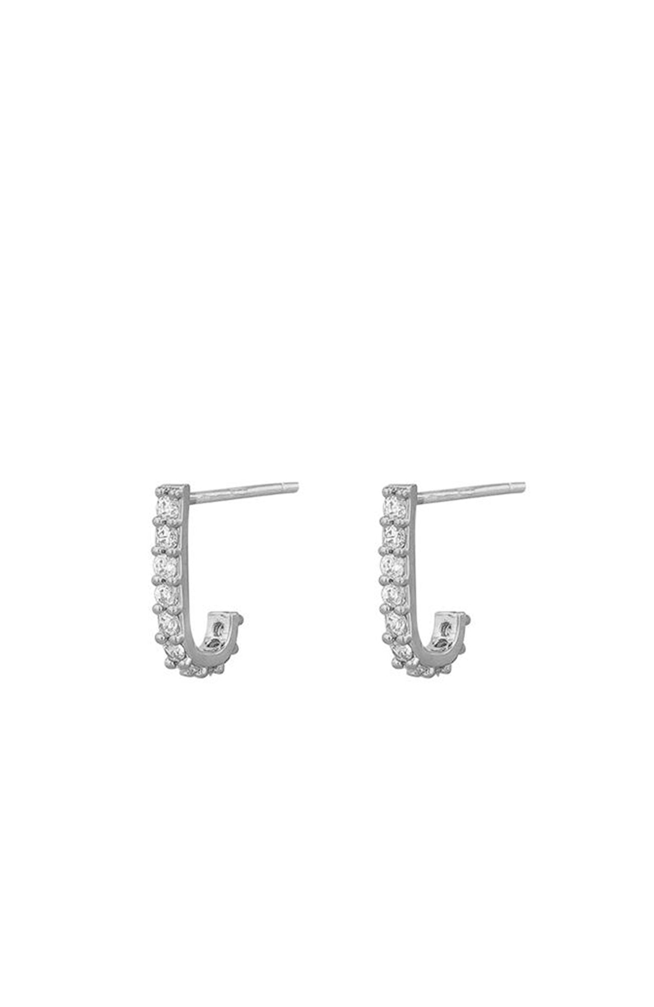 Bailey Crystal Sleepers Silver