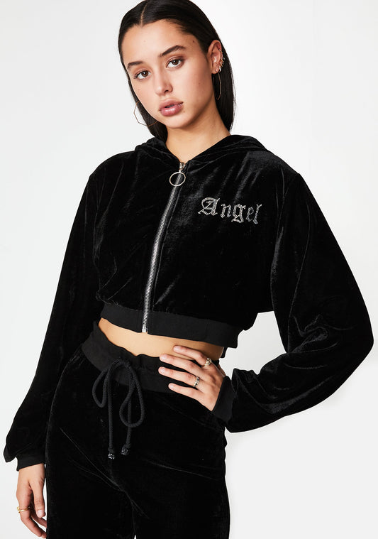 Angel Diamante Velour Jacket