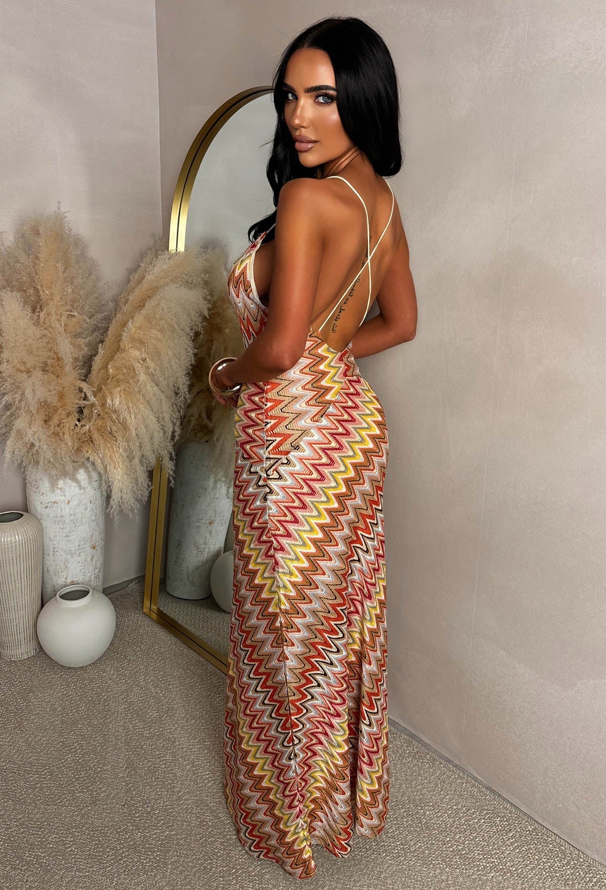 Bring On The Style Orange Zig Zag Maxi Dress