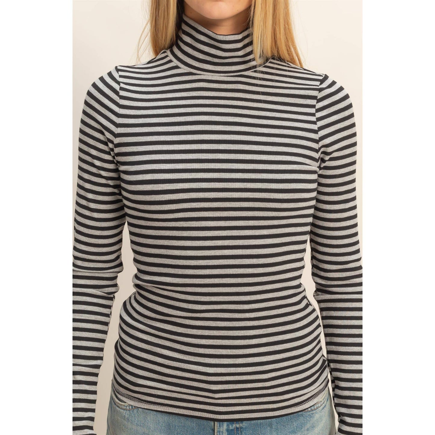 striped turtleneck