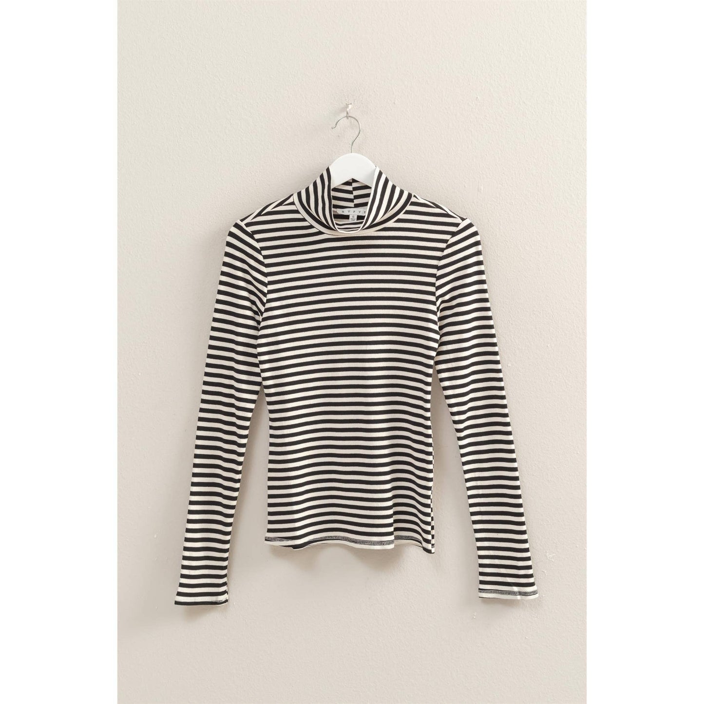 striped turtleneck