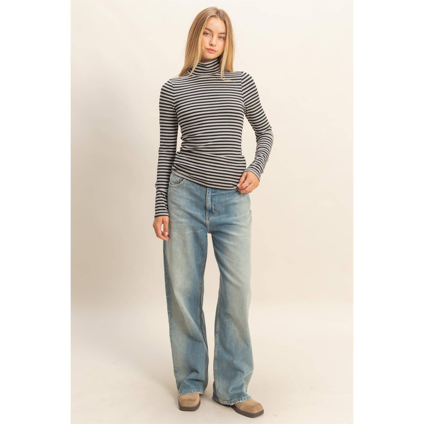 striped turtleneck