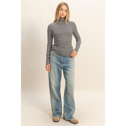 striped turtleneck